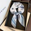 Luxury Brand Square Scarf Design Double Side Shawl Wrap 70cm Print Twill Silk Women Hijab Female Foulard Headband Bandana