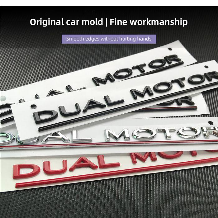 WDYEA1 Car Trunk Emblem Metal Stickers Decorative Decals Accessories For Tesla Model 3 Model S Model X Model Y Cybertruck Roadster