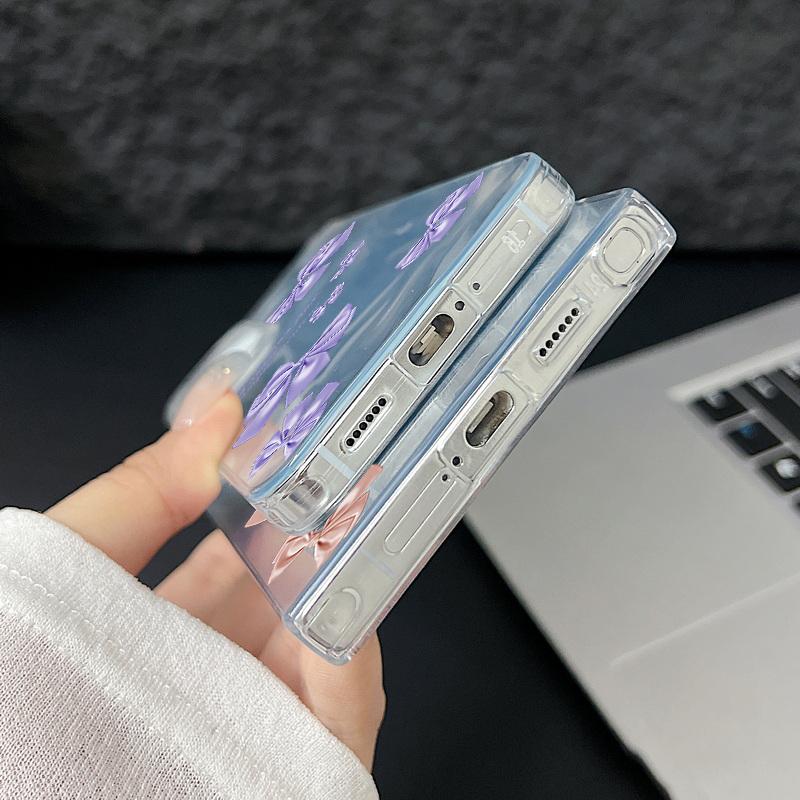 Тонкий чехол TPU с мягким краем и цветочным узором для Samsung S25 Ultra S24 FE S23 A56 A36 A16 A55, сверкающий перьями, ударопрочный, блестящий, жесткий чехол для задней панели из ПК