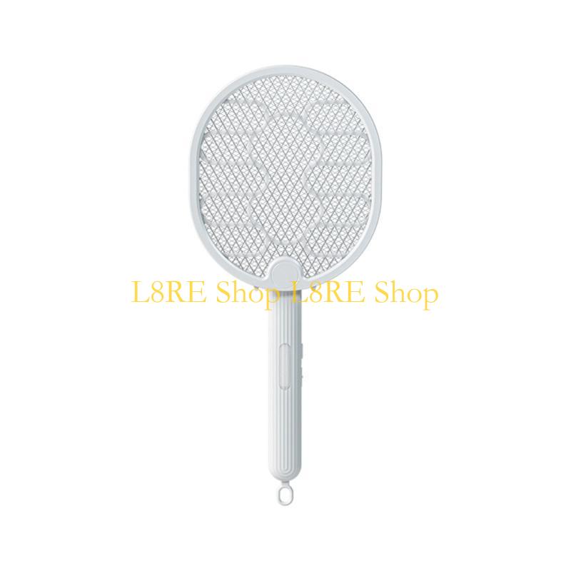 L8RE Hang-Electric Swatter Outdoor Zapper 180 Degree Foldable Racket Household Ultraviolet-Fly Swatter