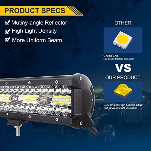 Willpower 9-дюймовый 180-ваттный светодиодный рабочий фонарь 12 В 24 В, светодиодный рабочий фонарь для широкого и узкого угла, светодиодный прожектор IP67, водонепроницаемый, 6000 К, белый, для вилочного погрузчика (2pcs)