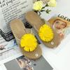 Ethnic Braid Women's Hemp Sandals Trendy Outdoor Flip-Flops Fashionable Flower Beach Toe Post Slippers