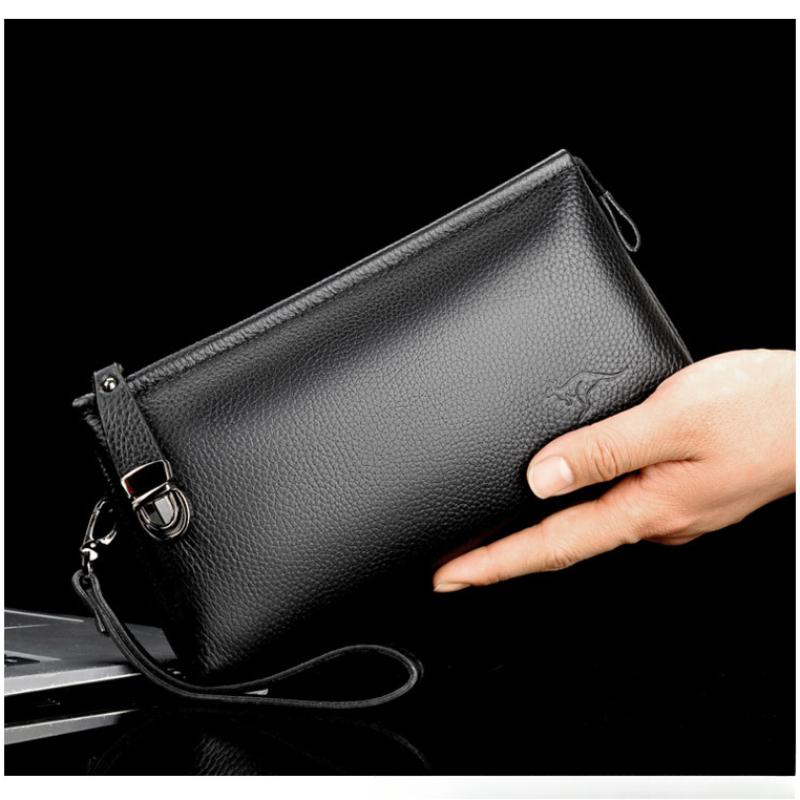 Оригинальные мужские сумки Мужские кожаные сумки Деловые повседневные клатчи Клатчи из коровьей кожи Мужские сумки Кошельки большой емкости