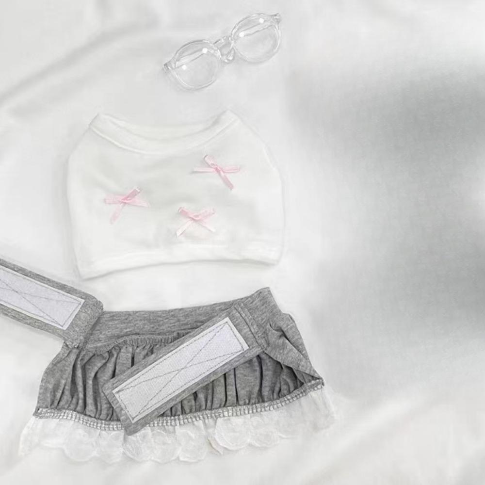 Pet Spring Split Tank Top Bow Bubble Lace Half Skirt Thin Teddy Yorkshire Pet Set Dog Dresses for Small Dogs