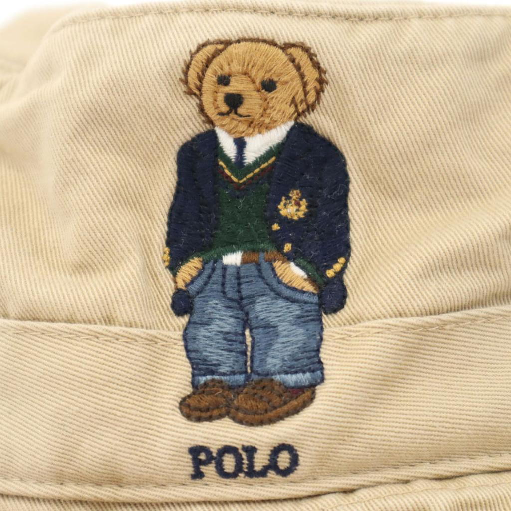 Polo Ralph Lauren Панама Polo Bear с вышивкой S-M бежевая шляпа Мужская Б/у
