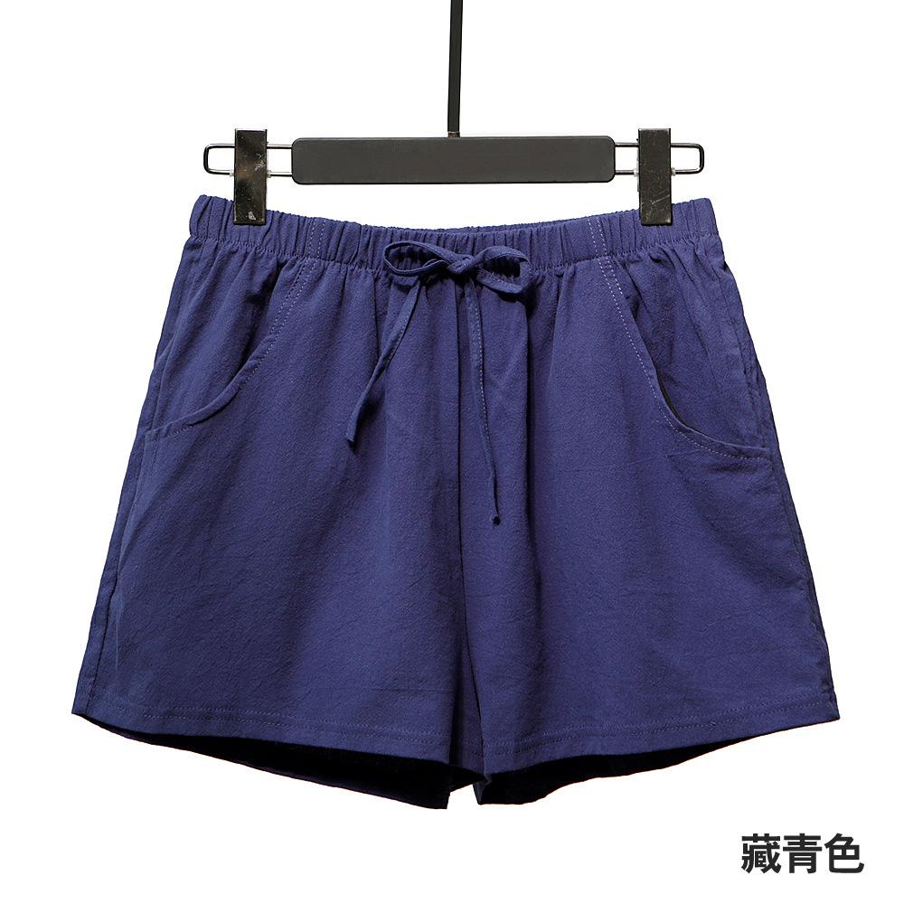 GMXIA Шорты из хлопка и конопли, женские, однотонные, льняные, с высокой талией, свободные, три точки, летние, узкие, повседневные брюки