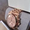 MICHAEL KORS Cooper Women's Quartz Chronograph Watch Rose gold Dial Rose gold plated stainless steel Strap 39mm MK6275