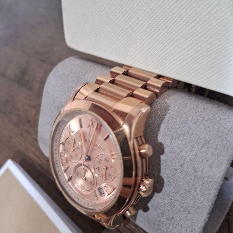 MICHAEL KORS Cooper Women's Quartz Chronograph Watch Rose gold Dial Rose gold plated stainless steel Strap 39mm MK6275