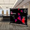 Step and Repeat 8'x8'- 10'x8' Backdrop Banner Stand Adjustable Telescopic Height and Width Retractable Banner Stand with Carrying Bag