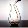 1pc Red Wine Decanter U-shaped Luxury High-end Household Wine Dispenser Crystal Glass Red Hip Flask