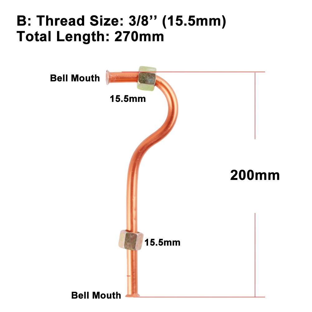 Выхлопная труба воздушного компрессора, алюминиевая труба насоса, резьбовая труба 16x1,5 мм