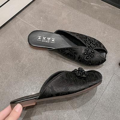 Балетки Женские тапочки Летняя Ретро обувь Слингбэки Повседневные Женские сандалии 2025 Новый тренд Дизайнерский бренд Женские Zapatillas