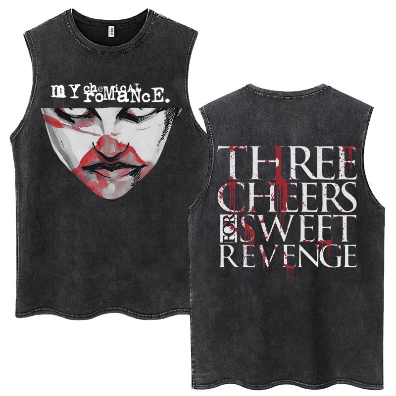 Футболка без рукавов My Chemical Romance, коллекция Three Cheers for Sweet Revenge, ретро-футболка для мужчин и женщин, свободная футболка