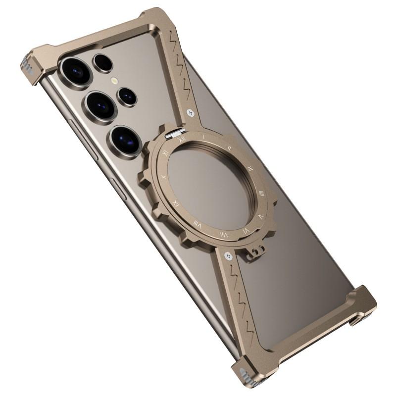 Metal Magnetic Rotating Stand Phone Case S25 Ultra S26 Shockproof Protective Cover