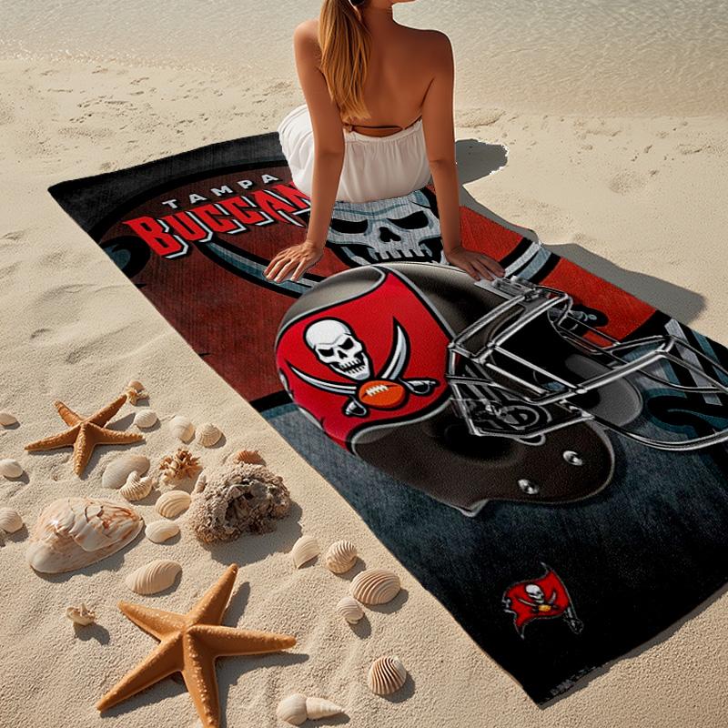 Пляжное полотенце из микрофибры Buccaneers Team Spirit, легкое и быстросохнущее, для летних путешествий, незаменимое на пляже, у бассейна