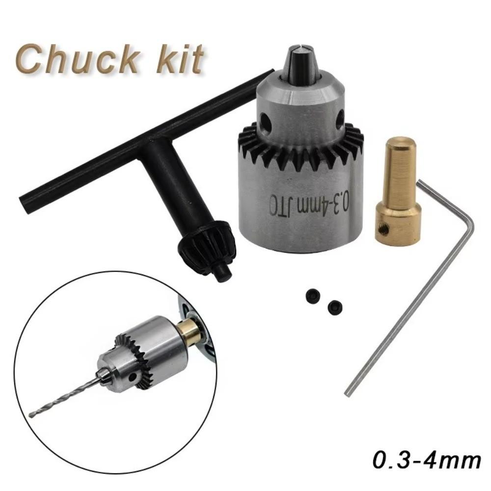 4Pcs/Set Clamping Range 0.3-4mm Drill Chuck Adaptor Electric Drill Chuck Electric Grinding
