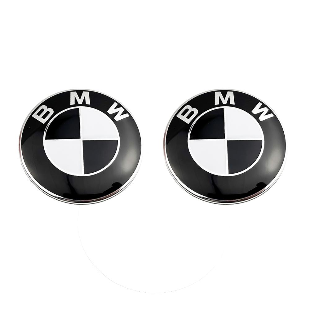 Car Hood Emblem Front Bonnet Logo Trunk Badge 2Pcs 74mm 82mm For BMW E46 E90 E39 E60 E36 E30 E61 E91 E92 E87 F10 F20 F30 X3 X5 xj4