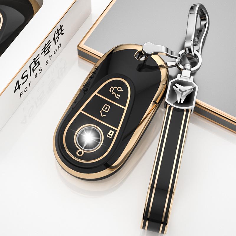 Mercedes-Benz Key Cover for C-Class, E-Class, S-Class, C200L/C260L/E300L, GLC, and S400L models.