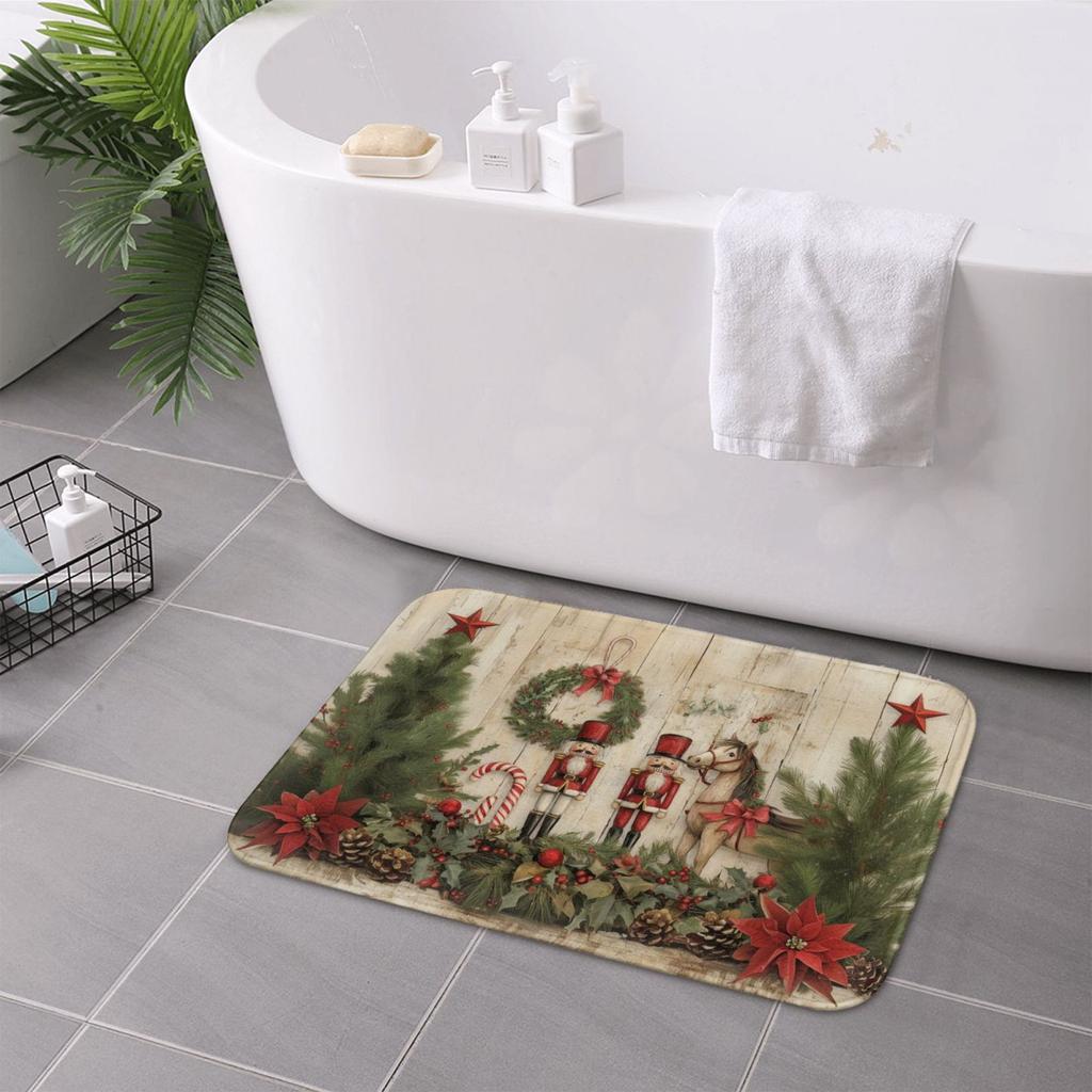 Christmas Nutcracker Tree Entrance doormat home decor Kitchen floor mat Kitchen hallway balcony rugs navidad decorations