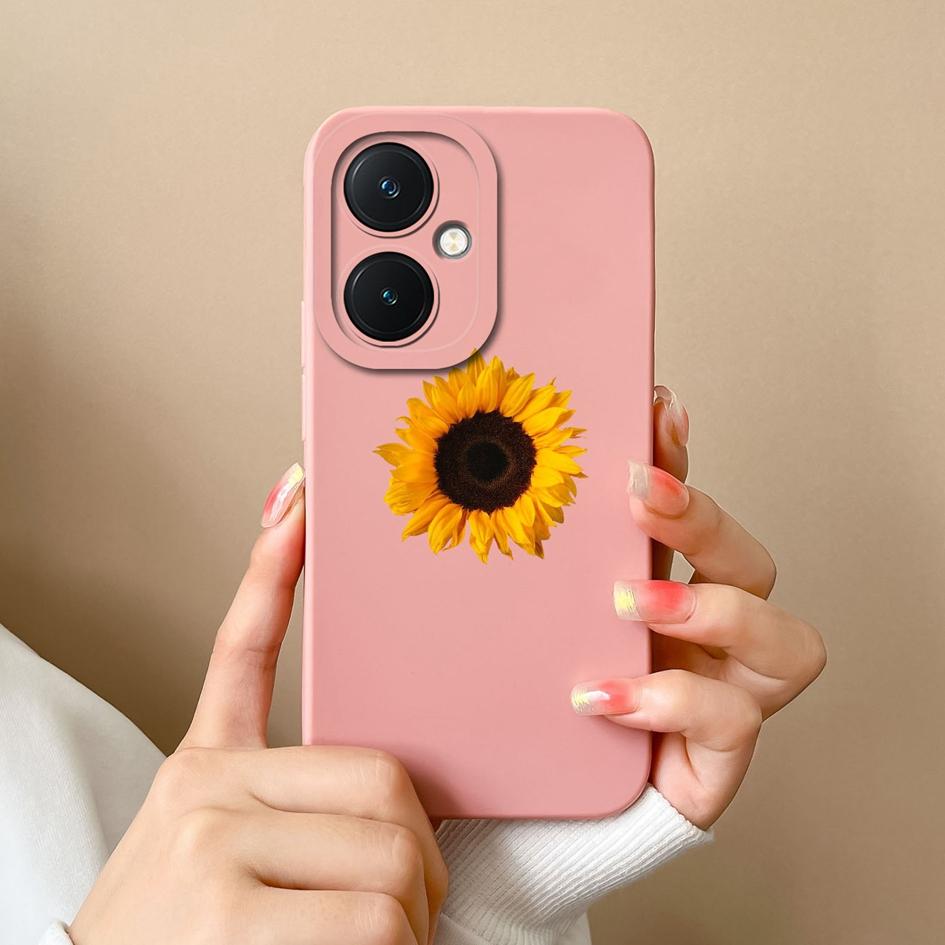 Задняя крышка для Vivo V29 Lite X90 Y78 + Y17S Y27 Y36 Pro Чехол Красивая бабочка Подсолнух Матовый Роскошный мягкий жидкий чехол для телефона высокого качества для Vivo Capas