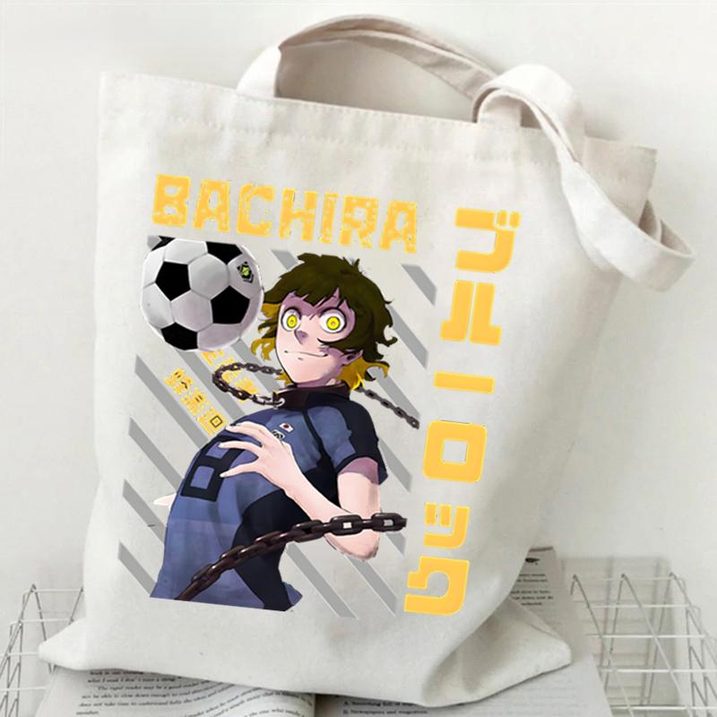 Сумки на плечо в стиле аниме для женщин, синяя сумка-тоут с принтом замка, многоразовые сумки для покупок, холщовые сумки