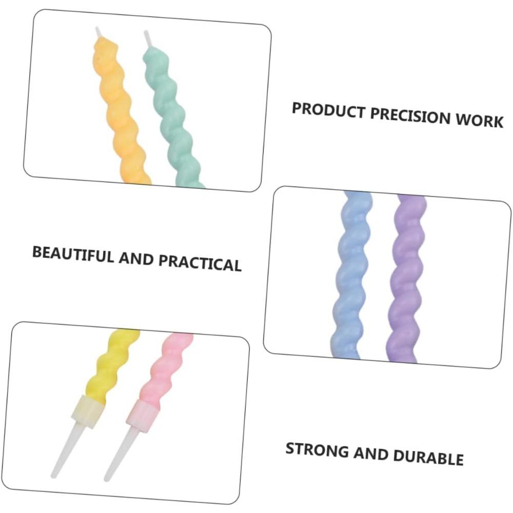 6/12 шт. Свеча с резьбой для торта, свечи на день рождения, креативные декоративные свечи для торта, цветные свечи для торта, пластиковые