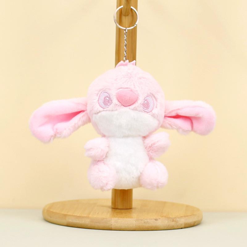 Adorable Stitch Plush Keychain Purple Cute 12cm Short Plush Toy For Bags