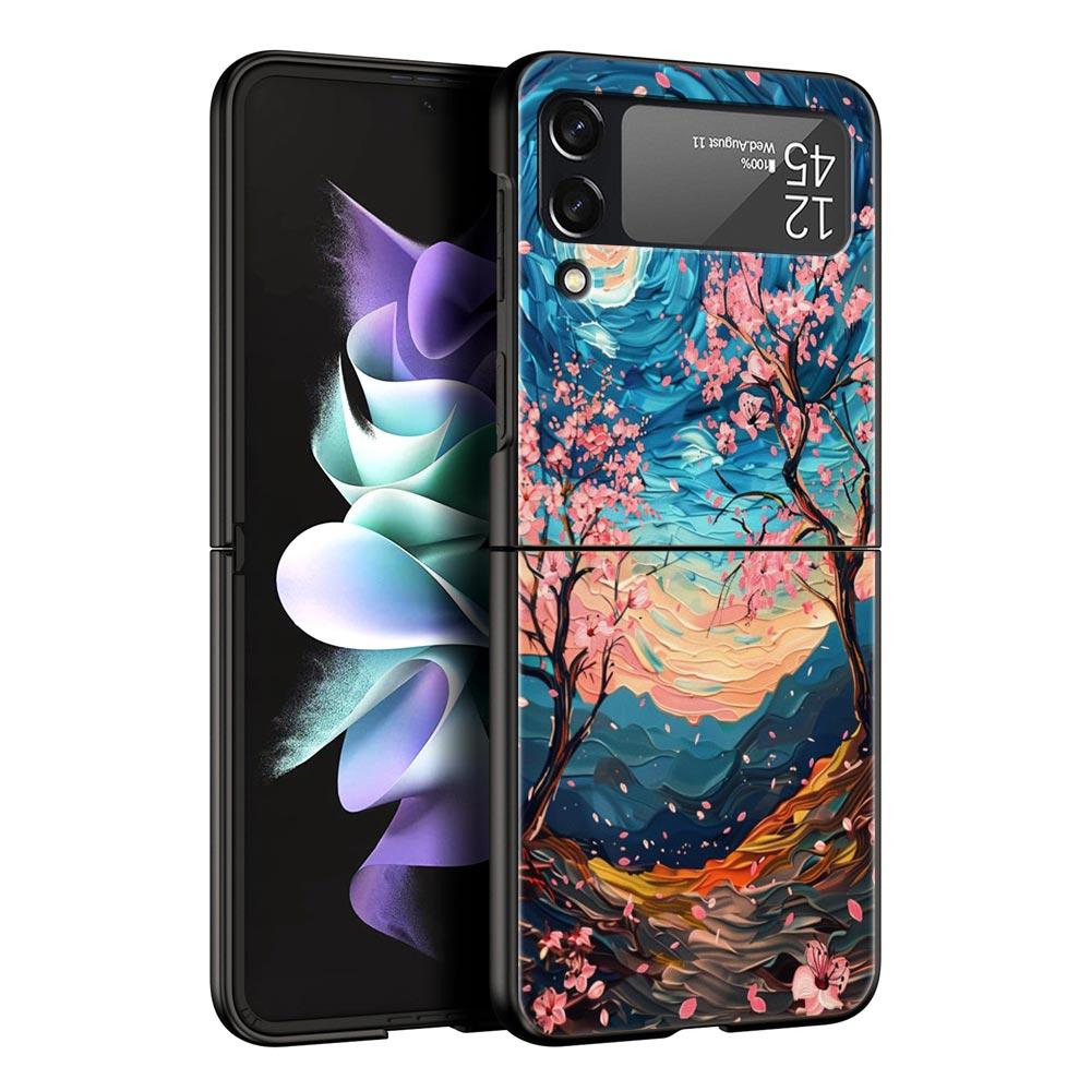Чехол для Samsung Galaxy Z Flip 3 4 5 6 Складной Ван Гог Подсолнухи Звездная ночь Для Samsung Z Flip4 Flip5 ПК Жесткий чехол