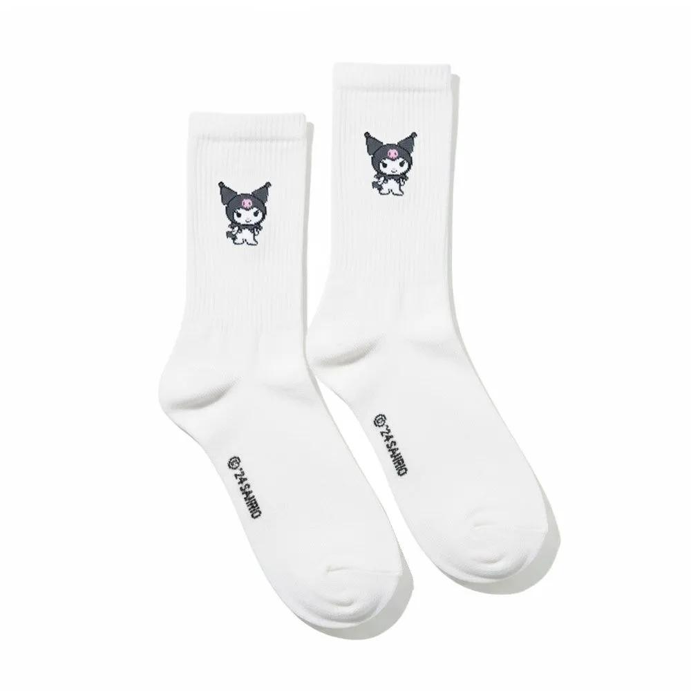 Sanrio Unisex Authentic Character Socks White Kuromi
