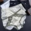 Ladies Spring and Summer Lovely Ice Silk Mesh Lace Low Waist Sexy Underwear