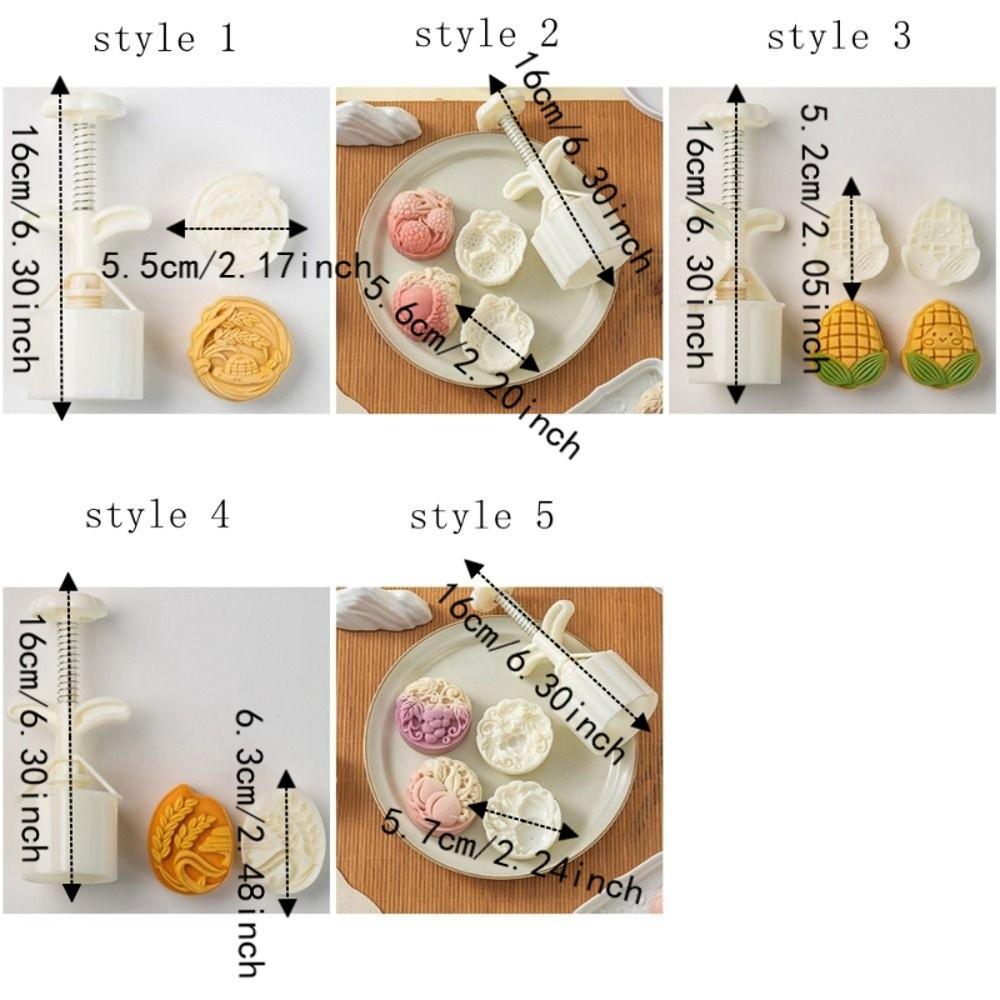 3D Litchi Shaped Mooncake Mold Non-Stick Cookie Stamp Easy Clean Pastries Mold Mid-Autumn Festival