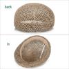 Breathable Handmade Straw Octagonal Newsboy Cap - Summer Seagrass Sun Hat