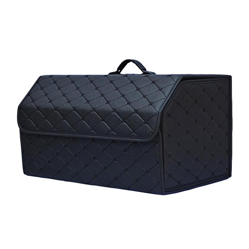 Handheld car storage box leather folding storage box multifunctional car storage box organizing box