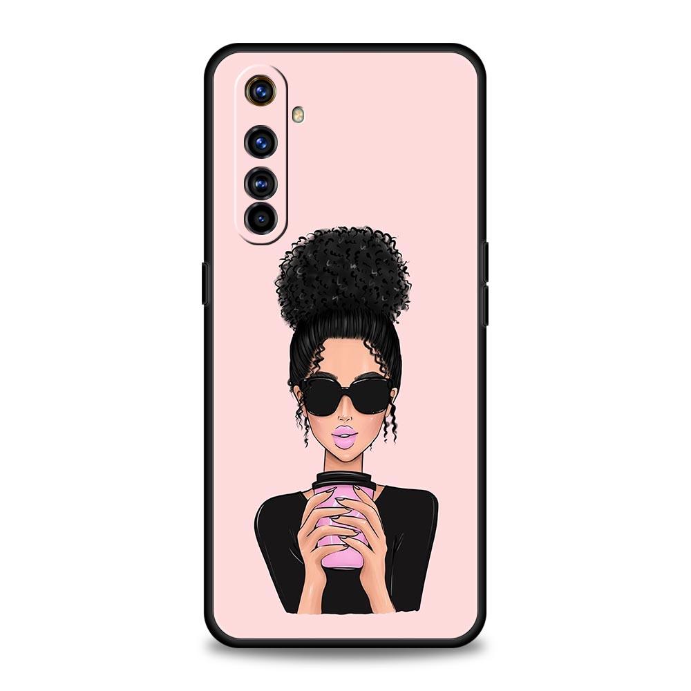 Чехол для телефона 'Girl Boss' с изображением женщины и кофе для Realme 12 11 10 9 8 5G 7 6 GT5 GT3 GT2 Pro Plus C21 C11 C25 C35 Для GT Neo 2 3 3T 5