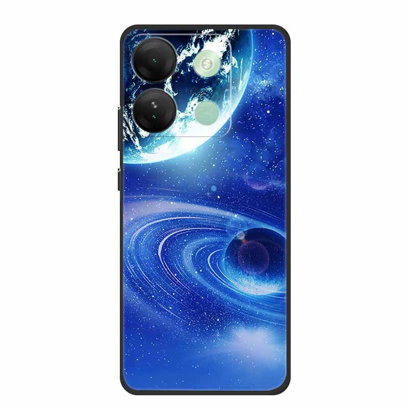 Чехол для телефона для Infinix Smart 7 HD Задняя крышка Черный силиконовый Ударопрочный Мягкий Funda для Infinix Smart 7 Plus Чехол 7Plus Coque