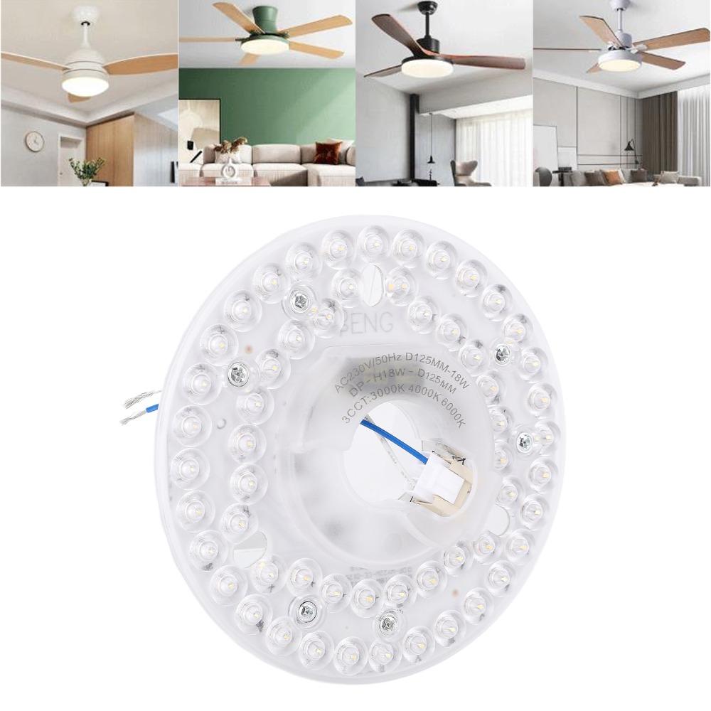 18W LED Light Replacement 3CCT Retrofit Light Kit Modern Ceiling Fan Light Kit Home Use