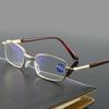 Men Reading Glasses Metal Presbyopia Glass Lens Anti-fatigue Eyeglasses With 0 +0.5 0.75 1.0 1.25 1.5 1.75 2.0 2.5 2.75 To 6.0