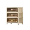 Storage Cabinet Strong Load-Bearing Heavy Duty Storage Organizer with Pulley Design Bedroom Living Room Decor
