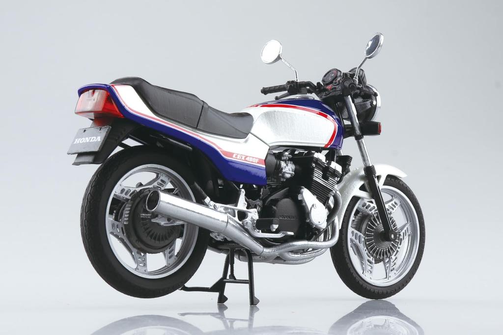 Aoshima Bunka Kyozai Skynet Масштабная готовая модель мотоцикла Honda CBX400F синего цвета 1/12 Перламутр/Леденец