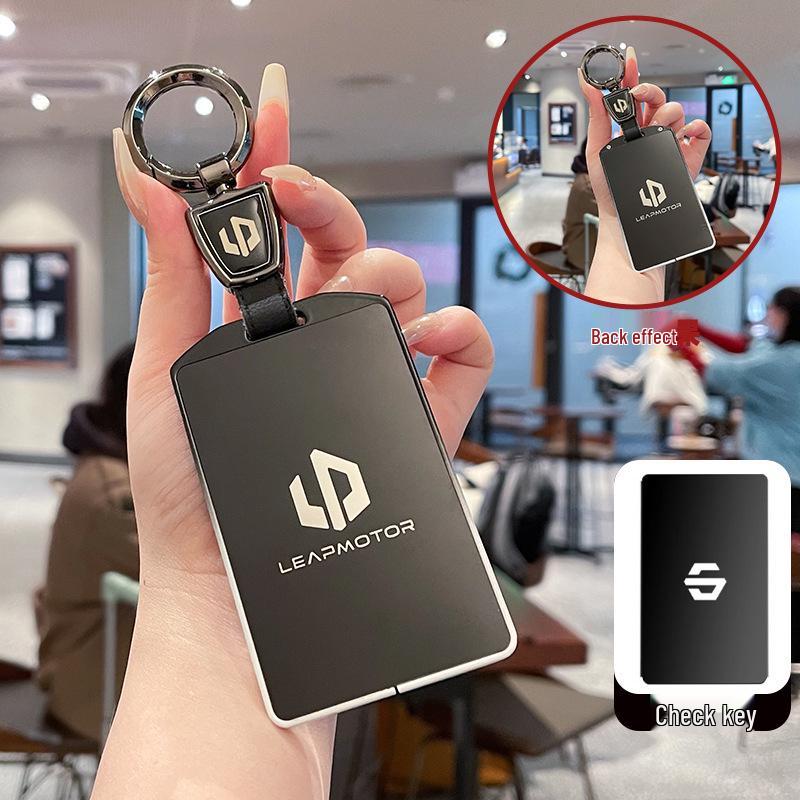 Leapmotor C10 Premium Metal Key Case: Decorative Protective Shell for Remote Control.