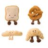 Simulation Bread Croissant Baguette Pillow Soft Toast Bread Plush Stuffed Toy Lumbar Back Hug Nap Cushion Long
