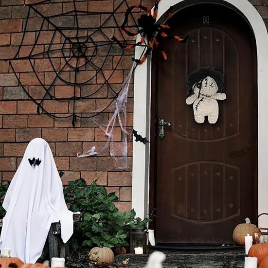 Positive Voodoo Doll Emotional Support Voodoo Doll with Pins Crocheted Voodoo Doll Inspirational Gift for Friends Colleagues Stress Relief