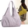 Women's Casual Black Nylon Tote Bag - Waterproof, Single Shoulder Canvas Handbag, Classic Oxford Style Mommy Bag