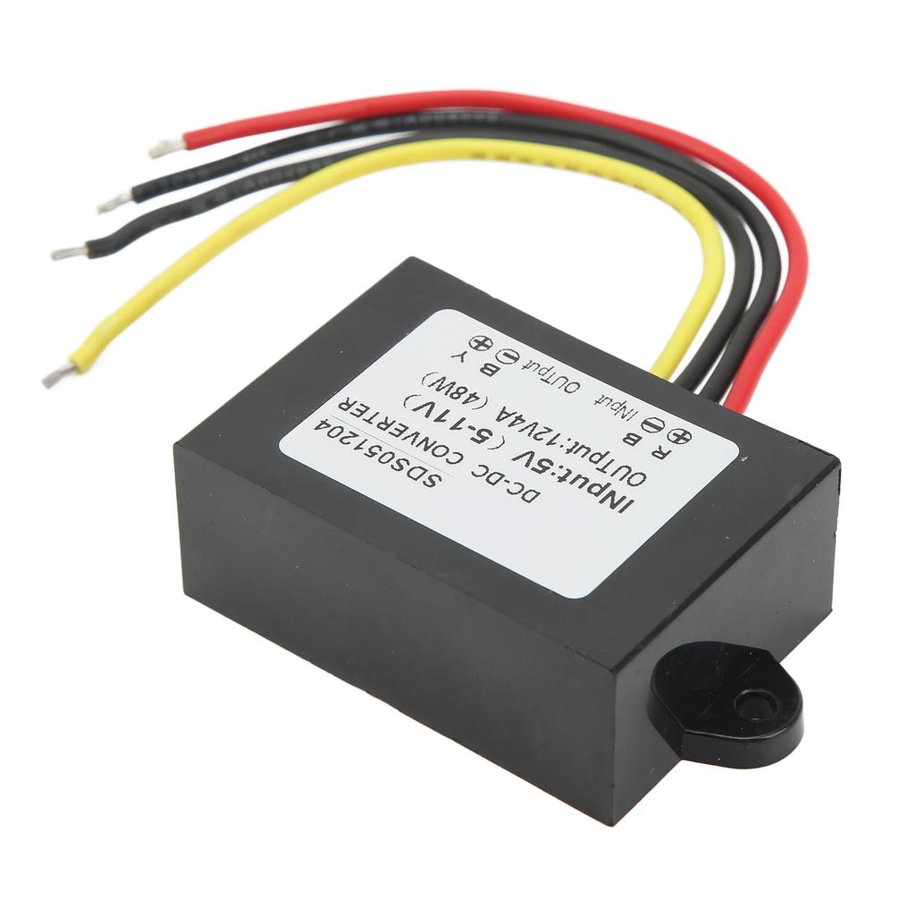 DC DC 5V 5‑11V to 12V 4A Водонепроницаемый повышающий преобразователь Защита от перенапряжения Регулятор напряжения постоянного тока