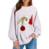 Women's Casual  Christmas  Printing Pullover Long Sleeve Shirt Oversized Sweatshirt