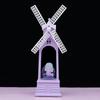 Crystal Music Box With Rotating Windmill Glowing Deer Girl Figurine Girls Birthday Gift Stress Relief Decor