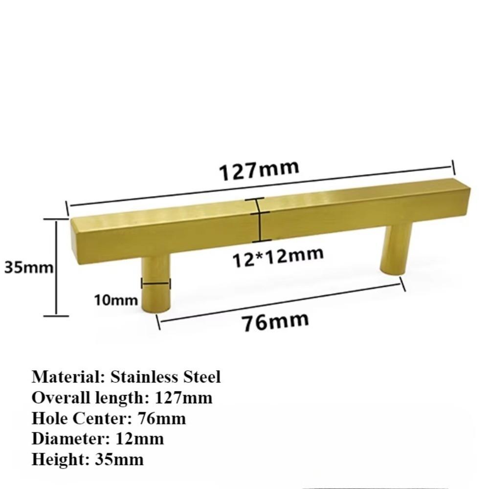 Stainless Steel Drawer Handles Gold Drawer Knobs Modern Cabinet Handles for Cupboard Wardrobe