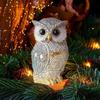 1/2PCS Owl Statue Resin Owl Ornaments Animal Sculpture Resin Bird Statue Holiday Desktop Ornaments for Living Room Home Office B
