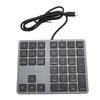 Wired Numeric Keypad USB C 3.1 HUB 5Gbps 34 Keys External Keyboard Slim Wired Numpad for Laptop