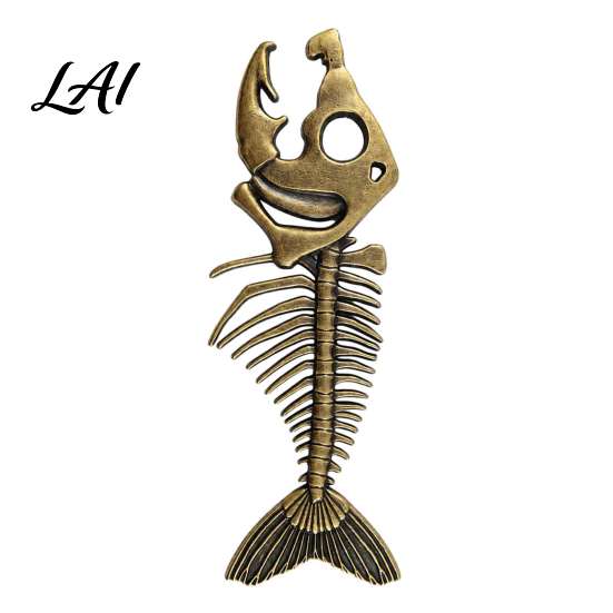 Creative Bar Accessories Vintage Fish Bone Bottle Opener Heavy Duty Beer Cap Unique Metal Remover Remover Professional Kitchen Gadget for